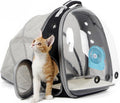 Cat Bubble Backpack with Fan, Fit up to 12 Lbs, Space Capsule Astronaut Clear Window Pet Travel Carrier Backpack for Cat and Small Puppy