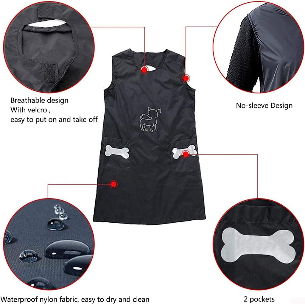 Grooming Smock,Anti-Static Smock for Dog Cat Barber Apron for Hair Salon,Workwear Barber for Women Men Pet Grooming Smock